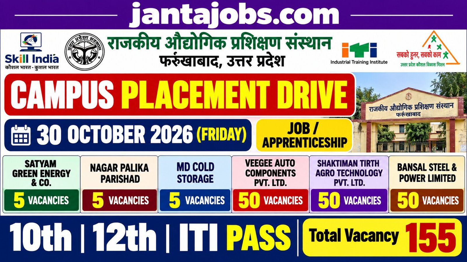 06 Companies ITI Campus Placement 2026, Government ITI Farrukhabad campus placement 2026, Farrukhabad campus placement drive October 2026, Government ITI Farrukhabad recruitment, Farrukhabad ITI job vacancy 2026, ITI campus placement in Farrukhabad, ITI jobs in Uttar Pradesh 2026, October 2026 ITI placement drive, Farrukhabad apprenticeship vacancy 2026, ITI fresher jobs in Farrukhabad, private jobs for ITI pass candidates, Government ITI placement news 2026, Farrukhabad job fair October 2026, ITI campus recruitment in UP, ITI pass jobs for freshers, ITI job placement in Uttar Pradesh, 10th pass jobs in Farrukhabad, 12th pass jobs in Farrukhabad, diploma jobs in Farrukhabad, apprenticeship jobs in Farrukhabad, ITI job vacancy October 2026, Satyam Green Energy recruitment 2026, Satyam Green Energy ITI jobs, Satyam Green Energy job trainee vacancy, Satyam Green Energy Farrukhabad jobs, Satyam Green Energy maintenance jobs, Satyam Green Energy new installation jobs, Satyam Green Energy ITI fresher recruitment, Satyam Green Energy stipend details 2026, Satyam Green Energy male candidate vacancy, Satyam Green Energy technical trade jobs, Nagar Palika Parishad Farrukhabad recruitment, Nagar Palika Parishad ITI vacancy 2026, Nagar Palika Parishad NAPS trainee jobs, Farrukhabad electrician jobs for ITI, Farrukhabad fitter jobs for freshers, Farrukhabad plumber job vacancy, RAC technician jobs in Farrukhabad, Nagar Palika Parishad stipend 9600, Nagar Palika Parishad campus placement, Nagar Palika Parishad male ITI jobs, MD Cold Storage recruitment 2026, MD Cold Storage Farrukhabad jobs, MD Cold Storage ITI vacancy, MD Cold Storage NAPS trainee recruitment, MD Cold Storage Papihapur job vacancy, MD Cold Storage State Highway 29 jobs, MD Cold Storage ITI fresher jobs, MD Cold Storage stipend per month, MD Cold Storage technical trade vacancy, MD Cold Storage campus placement 2026, Vegee Auto Components recruitment 2026, Vegee Auto Components ITI jobs, Vegee Auto Components Ahmedabad vacancy, Vegee Auto Components Gujarat recruitment, Vegee Auto Components job trainee vacancy, Vegee Auto Components 10th pass jobs, Vegee Auto Components 12th pass jobs, Vegee Auto Components ITI pass recruitment, Vegee Auto Components fresher salary, Vegee Auto Components basic salary 13500, Vegee Auto Components ITI salary 14000, Vegee Auto Components overtime salary, Vegee Auto Components attendance bonus, Vegee Auto Components canteen facility, Vegee Auto Components private limited jobs, Vegee Auto Components campus placement 2026, Shaktiman Tirth Agro Technology recruitment, Shaktiman Tirth Agro ITI vacancy 2026, Shaktiman Tirth Agro Technology Gujarat jobs, Shaktiman Tirth Agro Rajkot recruitment, Shaktiman Tirth Agro job trainee vacancy, Shaktiman Tirth Agro in hand stipend, Shaktiman Tirth Agro 18000 salary, Shaktiman Tirth Agro overtime rate, Shaktiman Tirth Agro free bus facility, Shaktiman Tirth Agro free canteen jobs, Shaktiman Tirth Agro PG accommodation, Shaktiman Tirth Agro ITI fresher recruitment, Shaktiman Tirth Agro male candidates vacancy, Shaktiman Tirth Agro apprenticeship jobs, Shaktiman Tirth Agro campus placement, Bansal Steel and Power recruitment 2026, Bansal Steel Power ITI jobs, Bansal Steel Power Bahadurgarh vacancy, Bansal Steel Power Haryana recruitment, Bansal Steel Power NAPS trainee jobs, Bansal Steel Power stipend 13800, Bansal Steel Power estimated monthly salary, Bansal Steel Power ITI fresher vacancy, Bansal Steel Power free transportation, Bansal Steel Power safety shoes uniform, Bansal Steel Power room rent facility, Bansal Steel Power attendance bonus, Bansal Steel Power duty hours salary, Bansal Steel Power campus placement 2026, Bansal Steel Power technical trade jobs, ITI electrician jobs in Uttar Pradesh, ITI fitter jobs in Uttar Pradesh, ITI plumber jobs in Uttar Pradesh, ITI RAC jobs in Uttar Pradesh, ITI mechanical jobs for freshers, ITI electronics jobs for freshers, ITI technical trade job vacancy, NCVT ITI jobs October 2026, SCVT ITI jobs October 2026, NCVT certificate jobs for freshers, SCVT certificate jobs for freshers, ITI pass private company jobs, ITI fresher recruitment drive 2026, ITI campus placement for male candidates, ITI jobs age limit 18 to 30 years, ITI jobs age limit 18 to 32 years, ITI jobs age limit 18 to 34 years, ITI apprenticeship stipend per month, NAPS trainee jobs in Uttar Pradesh, National Apprenticeship Promotion Scheme jobs, ITI apprenticeship recruitment October 2026, apprenticeship vacancy for technical trades, apprenticeship jobs for NCVT candidates, apprenticeship jobs for SCVT candidates, ITI job placement without experience, fresher technical jobs in India, private company recruitment for ITI holders, ITI job vacancy with accommodation, ITI jobs with free bus transportation, ITI jobs with canteen facility, ITI jobs with overtime benefits, ITI jobs with attendance bonus, ITI jobs with insurance facility, ITI jobs with Sunday off, ITI jobs with hostel facility, ITI jobs with food facility, ITI trainee salary in India, ITI trainee vacancy October 2026, job trainee vacancy for ITI pass, ITI jobs for 10th pass students, ITI jobs after completing training, ITI job opportunities after NCVT, ITI job opportunities after SCVT, ITI private jobs for male candidates, ITI fresher jobs with stipend, ITI campus placement eligibility criteria, ITI campus placement required documents, documents required for ITI job interview, ITI placement interview preparation, ITI placement drive date October 2026, ITI campus placement time 10 AM, Government ITI Farrukhabad placement date, Government ITI Farrukhabad placement address, Farrukhabad ITI recruitment news today, Farrukhabad private company job updates, Farrukhabad technical job vacancy 2026, Farrukhabad local jobs for freshers, jobs after ITI in Farrukhabad, ITI jobs near Farrukhabad Uttar Pradesh, Uttar Pradesh ITI campus placement news, UP ITI apprenticeship latest vacancy, UP private company recruitment 2026, UP job placement drive for ITI, UP ITI fresher job opportunities, UP technical trade recruitment, UP 10th pass private jobs 2026, UP 12th pass private jobs 2026, Gujarat ITI jobs for Uttar Pradesh candidates, Gujarat private company jobs for ITI, Ahmedabad ITI fresher vacancy 2026, Jalisana Ahmedabad job trainee vacancy, Rajkot ITI jobs for freshers, Rajkot private company recruitment 2026, Gujarat apprenticeship jobs for ITI pass, Haryana ITI jobs for freshers, Bahadurgarh ITI job vacancy 2026, Haryana private company recruitment, Bahadurgarh NAPS trainee jobs, Haryana apprenticeship vacancy for ITI, out of state jobs for ITI candidates, ITI jobs with accommodation in Gujarat, ITI jobs with accommodation in Haryana, private company jobs outside Uttar Pradesh, technical jobs with food and transport facilities, ITI salary and stipend comparison 2026, best companies for ITI freshers in India, campus placement companies for ITI students, campus placement vacancy details October 2026, campus placement for 10th and 12th pass, campus placement for ITI and diploma candidates, fresher jobs with monthly stipend, job fair for ITI students in UP, ITI placement opportunities in Farrukhabad, ITI jobs in private manufacturing companies, manufacturing company jobs for ITI pass, steel company jobs for ITI freshers, auto components jobs for ITI freshers, green energy jobs for ITI candidates, cold storage technical jobs in UP, municipal technical jobs for ITI candidates, electrician apprenticeship vacancy 2026, fitter apprenticeship vacancy 2026, plumber apprenticeship vacancy 2026, RAC apprenticeship vacancy 2026, mechanical diploma jobs in Gujarat, electronics diploma jobs in Gujarat, D.Voc course candidates job vacancy, two year D.Voc ITI job opportunities, three year D.Voc job opportunities, ITI job salary with overtime per month, ITI job salary 9600 per month, ITI job salary 13500 per month, ITI job salary 14000 per month, ITI job salary 18000 per month, ITI trainee salary with attendance bonus, ITI trainee jobs with free meals, ITI trainee jobs with transport, ITI trainee jobs with insurance, ITI trainee jobs with PG accommodation, how to attend ITI campus placement drive, how to prepare documents for campus placement, latest ITI recruitment updates on jantajobs.com, jantajobs.com ITI job updates, jantajobs.com campus placement news, jantajobs.com private job vacancy, jantajobs.com apprenticeship updates, jantajobs.com Uttar Pradesh jobs, jantajobs.com fresher job alerts, jantajobs.com Farrukhabad jobs, jantajobs.com ITI placement updates, latest private jobs for ITI pass candidates 2026