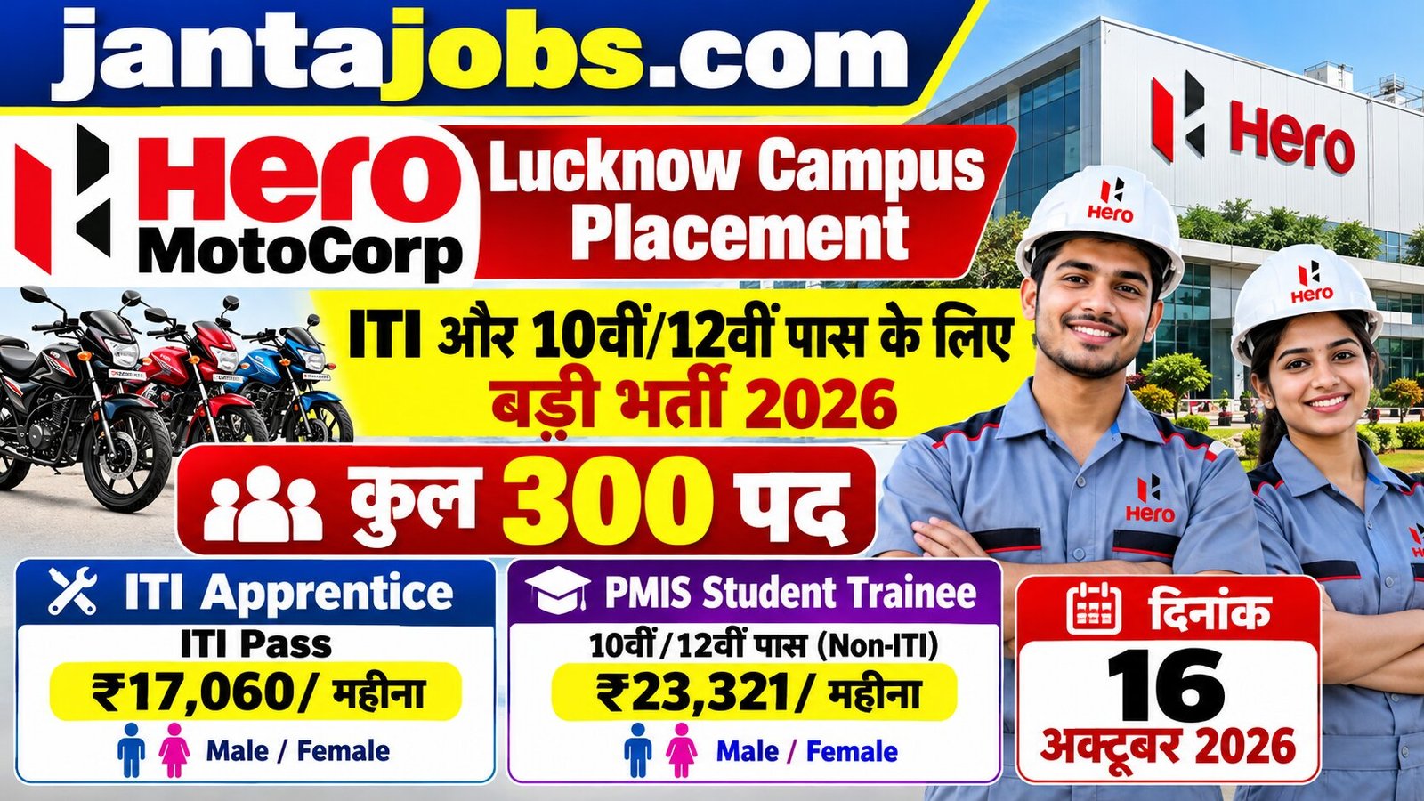 Hero MotoCorp Lucknow Campus Placement 2026, Hero MotoCorp recruitment 2026, Hero MotoCorp ITI recruitment 2026, Hero MotoCorp apprentice recruitment 2026, Hero MotoCorp PMIS recruitment 2026, Hero MotoCorp campus placement 2026, Hero MotoCorp vacancy 2026, Hero MotoCorp job vacancy 2026, Hero MotoCorp 300 vacancies 2026, Hero MotoCorp ITI apprentice vacancy, Hero MotoCorp PMIS vacancy, Hero MotoCorp student trainee recruitment, Hero MotoCorp internship scheme 2026, Hero MotoCorp jobs for ITI pass, Hero MotoCorp jobs for 10th pass, Hero MotoCorp jobs for 12th pass, Hero MotoCorp fresher jobs 2026, Hero MotoCorp apprentice jobs for freshers, Hero MotoCorp female recruitment 2026, Hero MotoCorp male recruitment 2026, Hero MotoCorp jobs for male and female, Hero MotoCorp recruitment October 2026, Hero MotoCorp campus placement October 2026, Hero MotoCorp recruitment 16 October 2026, Hero MotoCorp Lucknow campus placement, Hero MotoCorp ITI campus placement Lucknow, Hero MotoCorp Aliganj ITI recruitment, Hero MotoCorp government ITI campus placement, Hero MotoCorp Rewari Haryana jobs, Hero MotoCorp Haryana recruitment 2026, Hero MotoCorp Rewari job vacancy, Hero MotoCorp apprentice salary 2026, Hero MotoCorp ITI salary per month, Hero MotoCorp apprentice stipend 17060, Hero MotoCorp PMIS stipend 23321, Hero MotoCorp PMIS salary 2026, Hero MotoCorp student trainee salary, Hero MotoCorp internship stipend 2026, Hero MotoCorp TTS salary 18060, Hero MotoCorp apprenticeship duration, Hero MotoCorp apprentice benefits, Hero MotoCorp mediclaim benefits, Hero MotoCorp job with PF and benefits, ITI jobs 2026, latest ITI jobs 2026, ITI vacancy 2026, ITI recruitment 2026, ITI apprentice vacancy 2026, ITI campus placement 2026, ITI campus placement October 2026, ITI campus placement 16 October 2026, ITI jobs for freshers 2026, ITI pass job vacancy 2026, ITI private jobs 2026, ITI government apprentice jobs 2026, ITI job in Haryana 2026, ITI job in Rewari 2026, ITI job in Lucknow 2026, ITI campus placement in Lucknow 2026, ITI campus placement Uttar Pradesh 2026, ITI jobs in Uttar Pradesh, ITI jobs for male candidates, ITI jobs for female candidates, ITI jobs for men and women, ITI jobs without experience, ITI fresher recruitment 2026, ITI technician jobs 2026, ITI apprenticeship recruitment 2026, ITI apprenticeship salary 2026, ITI apprentice salary 17060, ITI jobs with stipend, ITI jobs with accommodation, ITI jobs with canteen facility, ITI jobs with uniform and shoes, ITI jobs with mediclaim, ITI jobs with experience certificate, ITI Fitter jobs 2026, ITI Turner jobs 2026, ITI Machinist jobs 2026, ITI Welder jobs 2026, ITI Electrician jobs 2026, ITI MMV jobs 2026, Fitter apprentice vacancy 2026, Turner apprentice vacancy 2026, Machinist apprentice vacancy 2026, Welder apprentice vacancy 2026, Electrician apprentice vacancy 2026, MMV apprentice vacancy 2026, Hero MotoCorp Fitter recruitment, Hero MotoCorp Turner recruitment, Hero MotoCorp Machinist recruitment, Hero MotoCorp Welder recruitment, Hero MotoCorp Electrician recruitment, Hero MotoCorp MMV recruitment, 10th pass jobs 2026, 12th pass jobs 2026, 10th pass vacancy October 2026, 12th pass vacancy October 2026, 10th pass private jobs 2026, 12th pass private jobs 2026, 10th pass company jobs, 12th pass company jobs, 10th pass fresher jobs 2026, 12th pass fresher jobs 2026, jobs after 10th pass, jobs after 12th pass, non ITI jobs 2026, non ITI recruitment 2026, non ITI student trainee vacancy, PMIS recruitment 2026, PMIS vacancy October 2026, PMIS student trainee recruitment 2026, Pradhan Mantri Internship Scheme 2026, Pradhan Mantri Internship Scheme vacancy, PMIS internship salary 2026, PMIS monthly stipend 23321, PMIS company stipend 15221, PMIS government assistance 8100, PMIS jobs for 10th pass, PMIS jobs for 12th pass, PMIS scheme for freshers, PMIS student trainee jobs, PMIS nine month internship, PMIS internship for male candidates, PMIS internship for female candidates, PMIS internship in Haryana, PMIS internship in Rewari, PMIS campus placement Lucknow, government internship scheme 2026, government internship vacancy 2026, internship opportunities for 12th pass, internship opportunities for freshers, Hero MotoCorp internship for freshers, Hero MotoCorp student trainee salary per month, Hero MotoCorp apprenticeship 2026, Hero MotoCorp one year apprentice program, Hero MotoCorp two year training program, Hero MotoCorp apprentice after ITI, Hero MotoCorp career opportunities 2026, Hero MotoCorp recruitment eligibility, Hero MotoCorp age limit 2026, Hero MotoCorp age limit for apprentice, Hero MotoCorp physical eligibility criteria, Hero MotoCorp height requirement for male, Hero MotoCorp height requirement for female, Hero MotoCorp weight requirement for candidates, Hero MotoCorp selection process 2026, Hero MotoCorp required documents, Hero MotoCorp documents for campus placement, Hero MotoCorp interview preparation, Hero MotoCorp campus placement date, Hero MotoCorp campus placement time, Hero MotoCorp campus placement venue, Hero MotoCorp recruitment notification 2026, Hero MotoCorp official job update, Hero MotoCorp latest vacancy update, Hero MotoCorp job news October 2026, Hero MotoCorp fresher recruitment Haryana, Hero MotoCorp ITI recruitment Haryana, Hero MotoCorp apprenticeship Haryana, Hero MotoCorp private company jobs, Hero MotoCorp manufacturing jobs 2026, Hero MotoCorp plant jobs for ITI, Hero MotoCorp factory jobs 2026, Hero MotoCorp jobs after ITI Electrician, Hero MotoCorp jobs after ITI Fitter, Hero MotoCorp jobs after ITI Welder, Hero MotoCorp jobs after ITI Machinist, Hero MotoCorp jobs after ITI Turner, Hero MotoCorp jobs for ITI freshers in Haryana, Hero MotoCorp jobs for ITI freshers in Uttar Pradesh, Hero MotoCorp job for 2022 ITI pass out, Hero MotoCorp job for 2023 ITI pass out, Hero MotoCorp job for 2024 ITI pass out, Hero MotoCorp job for 2025 ITI pass out, Hero MotoCorp job for 2026 ITI pass out, apprentice jobs for 18 to 25 years, ITI jobs age 18 to 25 years, private company apprentice vacancy 2026, apprenticeship opportunities in Haryana, apprentice jobs near Rewari, apprentice jobs near Lucknow, campus placement for ITI students, campus placement for 10th pass, campus placement for 12th pass, free campus placement 2026, free ITI campus placement, free campus placement in Lucknow, ITI placement without consultancy fees, latest campus placement news 2026, upcoming ITI campus placement, October campus placement 2026, October ITI job vacancy, October apprentice recruitment, new ITI job notification 2026, latest apprentice job notification, ITI job alert 2026, ITI vacancy latest update, ITI jobs WhatsApp updates, ITI campus placement WhatsApp updates, ITI apprentice job updates, private jobs for ITI freshers, fresher jobs in manufacturing companies, manufacturing company jobs 2026, automobile company jobs for ITI, automobile apprentice vacancy 2026, automobile industry jobs for freshers, Hero MotoCorp automobile jobs, Hero MotoCorp plant recruitment, Hero MotoCorp recruitment for women, women ITI apprentice vacancy 2026, female apprentice jobs in automobile company, male apprentice jobs in automobile company, jobs with monthly stipend for ITI, apprenticeship with accommodation benefits, apprenticeship with canteen facility, apprenticeship with paid leave, apprenticeship with mediclaim insurance, apprenticeship experience certificate, ITI jobs with certificate, ITI jobs with paid leave, jobs with uniform and shoes, government assisted internship scheme, PM internship scheme monthly payment, PMIS eligibility criteria 2026, PMIS required documents, PMIS age limit 2026, PMIS application eligibility, Hero MotoCorp recruitment through campus, Hero MotoCorp walk in campus placement, Hero MotoCorp ITI walk in interview, Hero MotoCorp apprentice walk in recruitment, Hero MotoCorp campus drive October 2026, Hero MotoCorp job opportunity for freshers, Hero MotoCorp job for non ITI candidates, Hero MotoCorp job for 10th and 12th pass, Hero MotoCorp training opportunity 2026, Hero MotoCorp student internship program, Hero MotoCorp trainee vacancy 2026, Hero MotoCorp trainee salary per month, Hero MotoCorp recruitment for women candidates, Hero MotoCorp job eligibility for ITI, Hero MotoCorp campus placement 2026 Lucknow, Hero MotoCorp recruitment near Lucknow, Hero MotoCorp recruitment near Rewari, Hero MotoCorp job for Uttar Pradesh candidates, Hero MotoCorp job for Haryana candidates, jantajobs.com jobs 2026, jantajobs.com ITI vacancy, jantajobs.com apprentice recruitment, jantajobs.com Hero MotoCorp recruitment, jantajobs.com campus placement, jantajobs.com PMIS recruitment, jantajobs.com ITI jobs update, jantajobs.com 10th pass jobs, jantajobs.com 12th pass jobs, jantajobs.com fresher jobs, jantajobs.com latest vacancy, jantajobs.com private jobs, jantajobs.com internship vacancy, jantajobs.com job alert, Hero MotoCorp recruitment details in Hindi, Hero MotoCorp ITI vacancy Hindi, Hero MotoCorp apprentice vacancy Hindi, Hero MotoCorp PMIS vacancy Hindi, Hero MotoCorp campus placement details Hindi, ITI job information in Hindi, ITI campus placement information Hindi, apprentice vacancy details in Hindi, 10th pass job information Hindi, 12th pass job information Hindi, latest company job vacancy Hindi, Hero MotoCorp recruitment eligibility in Hindi, Hero MotoCorp salary details Hindi, Hero MotoCorp apprentice stipend details Hindi, Hero MotoCorp job location Rewari Haryana, Hero MotoCorp campus placement Aliganj Lucknow, Hero MotoCorp recruitment 16 October 2026 Lucknow, Hero MotoCorp 300 post vacancy, Hero MotoCorp 150 apprentice posts, Hero MotoCorp 150 PMIS posts, ITI apprentice 150 vacancies 2026, PMIS student trainee 150 vacancies 2026, Hero MotoCorp recruitment for ITI and non ITI, Hero MotoCorp apprentice and internship recruitment 2026